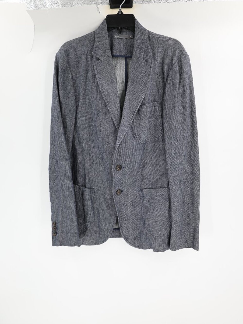 Vince Sport Coat Men’s Medium Linen Cotton chambray unstructured Blazer Blue
